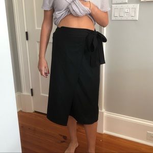 THEORY BLACK WRAP DRESS